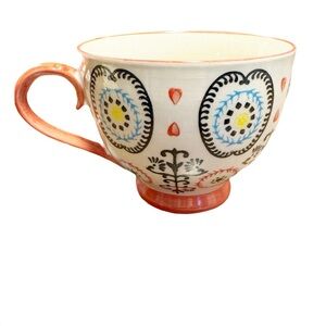Dutch Wax Anthropologie ceramic mug cup